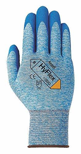 Ansell 104460 HyFlex 11-920 Blue Heather Nylon Gloves with Blue Nitril