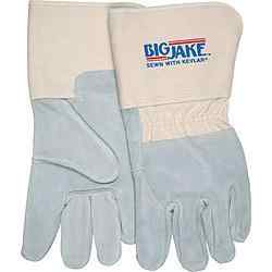 Big Jake Gloves, 3/4 Leather Back, 4 1/2" Gauntlet Cuff
