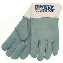 Big Jake Gloves, Full Leather Back, 2 3/4" Safety Cuff