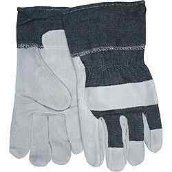 Split Shoulder Gloves, With Patch Palm and 2 1/2" Denim Cuffs