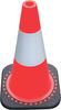 Traffic Cone Solid Orange with Reflective Collar - 18