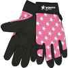 Memphis Parity Gloves, Synthetic Leather Palm, Pink Spandex Back 